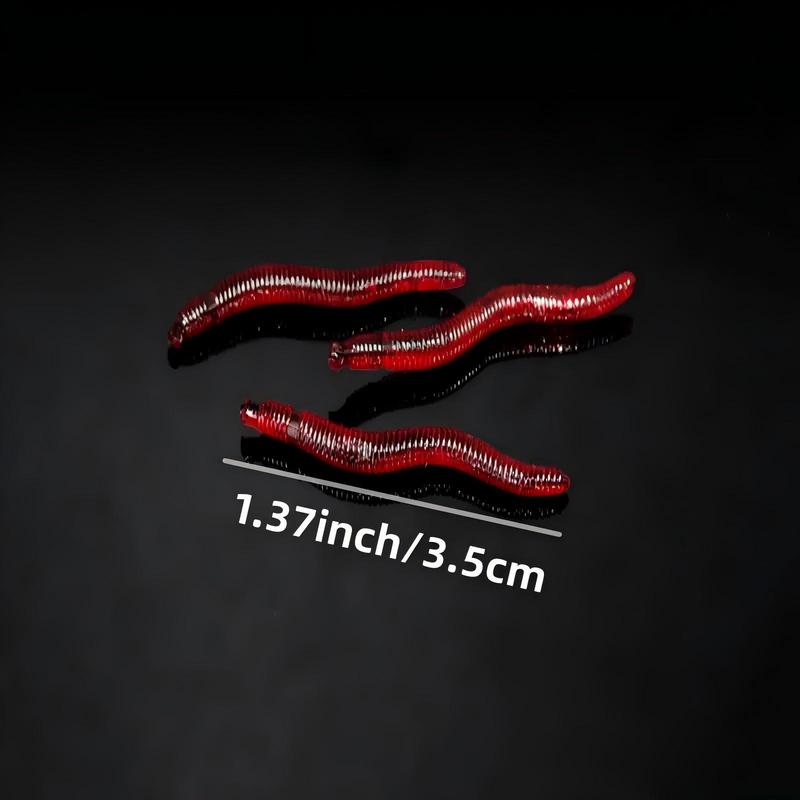 Artificial Worm Shaped Fishing Lure, 50 200pcs Soft Fake Fishing Bait, Lifelike Fishing Lure, Outdoor Fishing Accessories, Christmas Gift