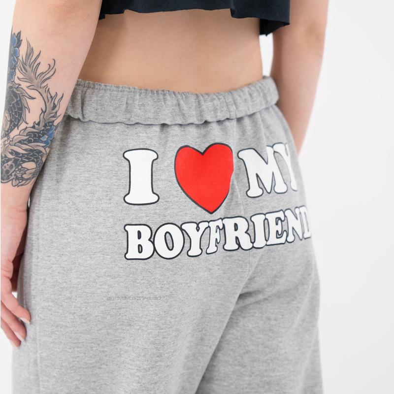 I Love My Boyfriend Sweatpants | Original Seller Heart My Boyfriend