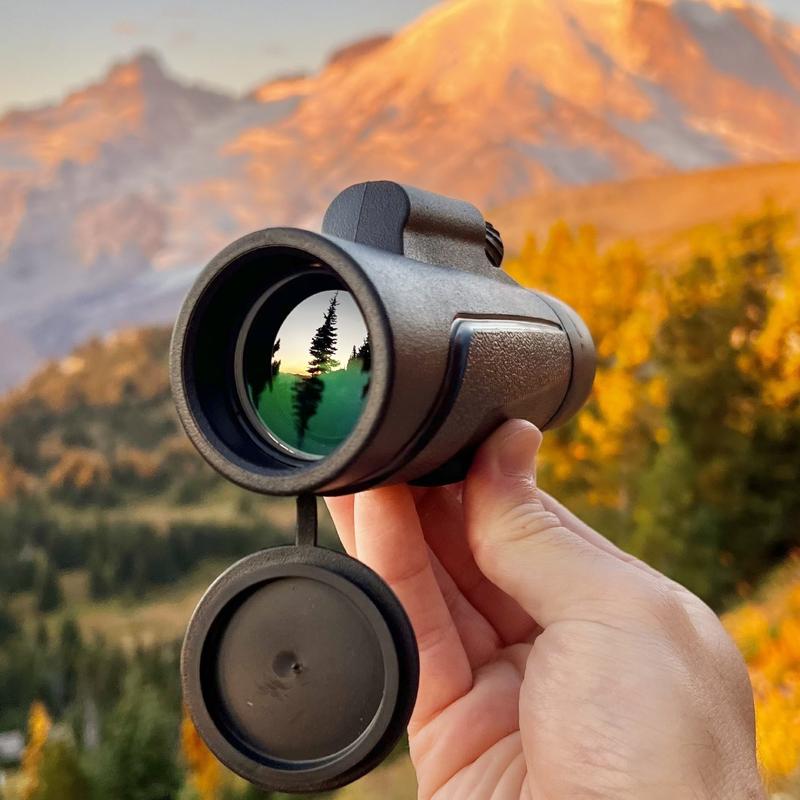 TakLite 8x40 Pocket Scope Monocular Spyglass with FMC Glass Lens and Tripod for Camping, Bird Watching, Stargazing, Hiking