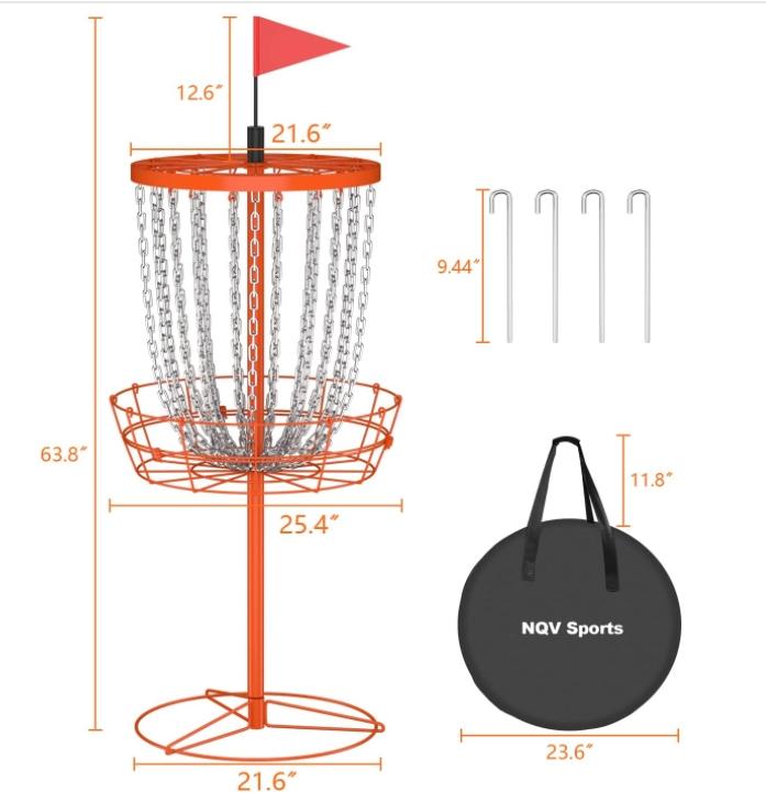 pet     Disc Golf Basket,24 Chain Portable Disc Golf Baskets with Bag,Disk Golf Basket, Disc Golf Targets,Disc Golf Goal,Disc Golf Cage Outdoor Indoor Professional Practice