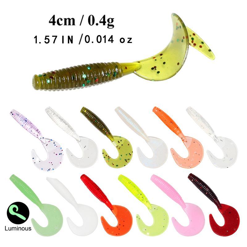 Mixed Color Artificial Fishing Lure Kit, 120pcs set Soft Lifelike Fishing Baits, Fishing Accessories for Outdoor Fishing