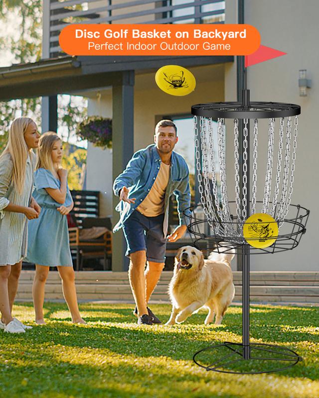 pet     Disc Golf Basket,24 Chain Portable Disc Golf Baskets with Bag,Disk Golf Basket, Disc Golf Targets,Disc Golf Goal,Disc Golf Cage Outdoor Indoor Professional Practice