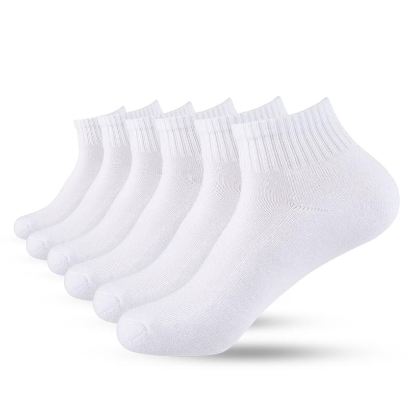 6 Pairs Unisex Cushion Ankle Cotton Blend Socks Low Cut Athletic Sports Workout Running Socks Comfort Cozy Sweat-absorbing Anti-Slip Comfy LOW CUT ANKLE SOCKS Value Pack sports socks