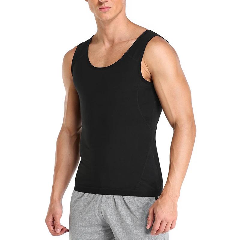 Men's Sauna Vest Waist Trainer Polymer Sauna Suit for Fitness Heat Trapping Zipper Sweat Sauna Workout Tank Tops Gmy Fitness