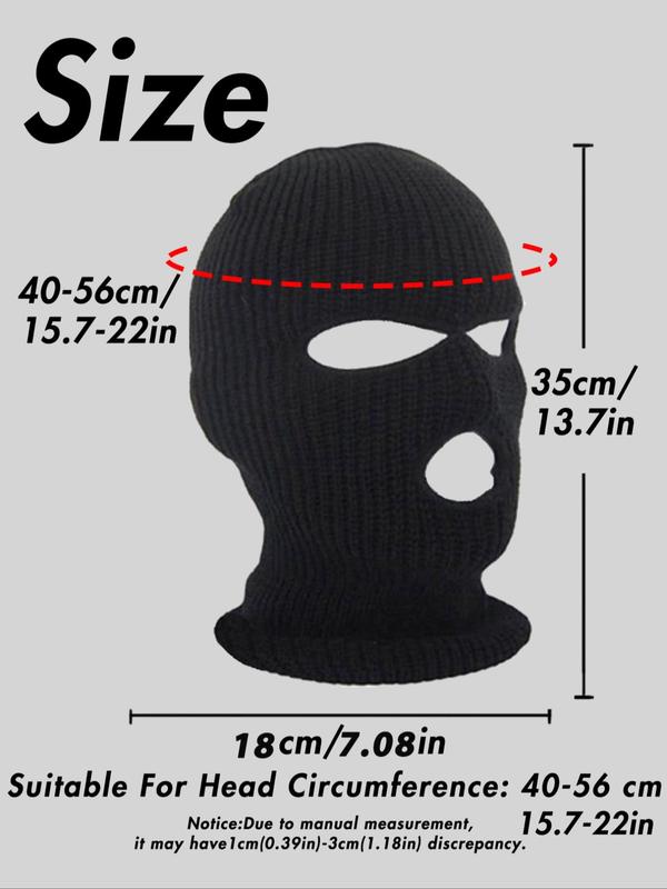 Solid Color Ripped Balaclava Mask, Breathable Soft Durable Balaclava Mask, Elastic Motorcycle Sports Mask for Men & Women