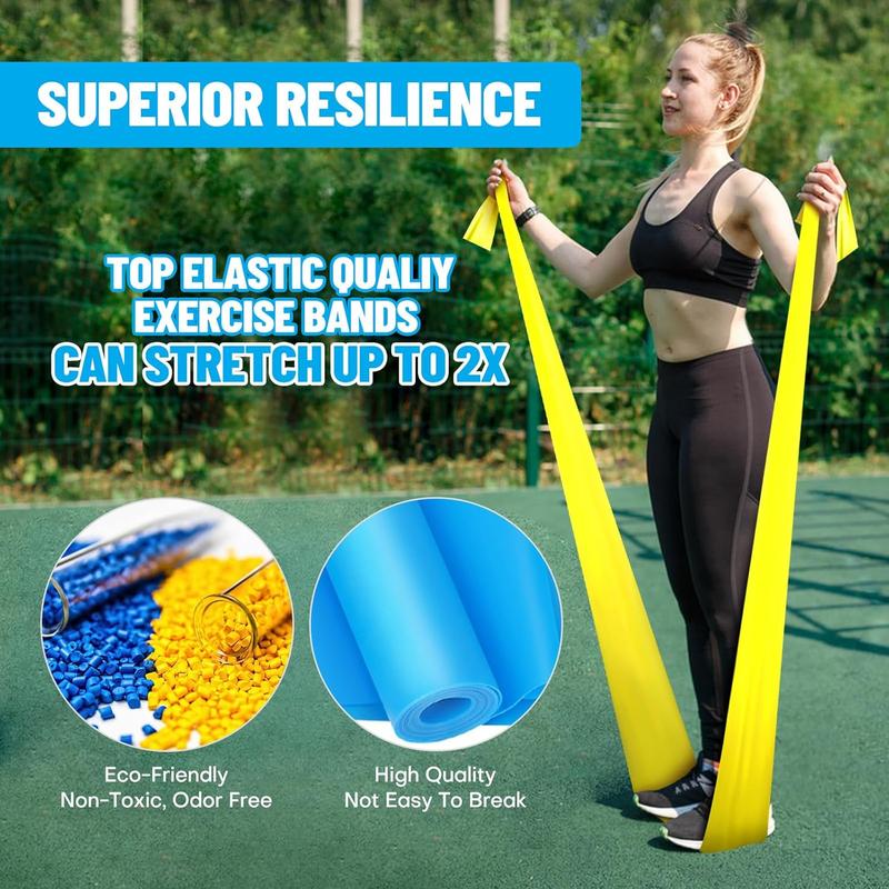 Resistance Bands, Professional Exercise Bands, Physical Therapy Bands for Strength Training, Yoga, Pilates, Stretching, Recovery, Stretch Elastic Band for Working Out, Workout Bands for Home Gym