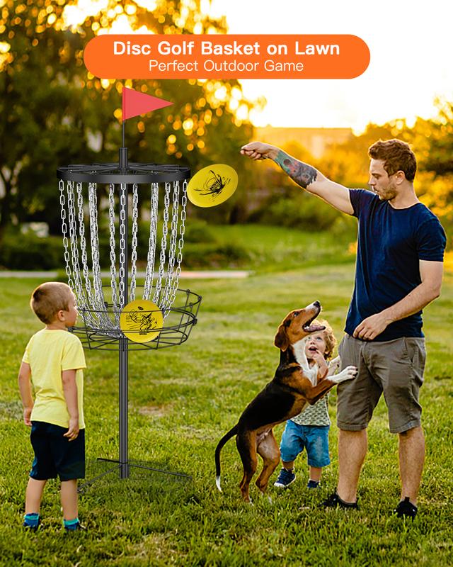 pet     Disc Golf Basket,24 Chain Portable Disc Golf Baskets with Bag,Disk Golf Basket, Disc Golf Targets,Disc Golf Goal,Disc Golf Cage Outdoor Indoor Professional Practice