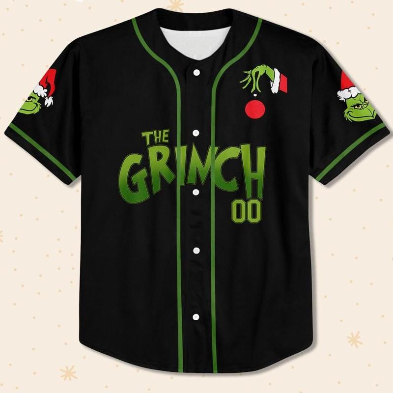 Custom Grinchmass Baseball Jersey, Grinchh Christmas Jersey, Christmas Shirt, Christmas Grinchh Jersey, Merry Christmas Baseball Jersey