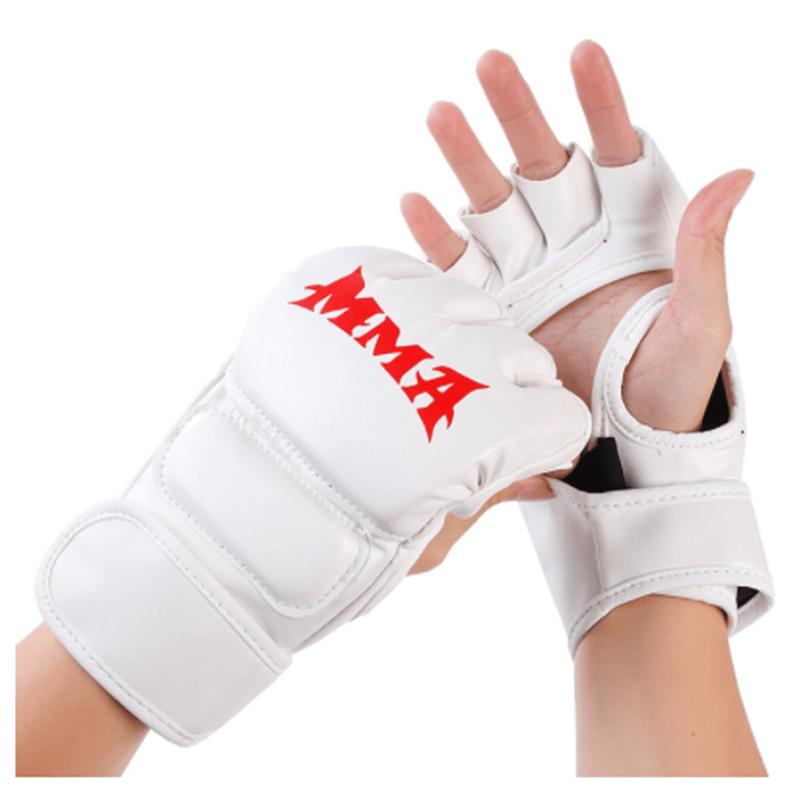 1 Pair MMA Boxing Gloves, Half Finger Punching Gloves, Training Mitts, Halloween Gifts