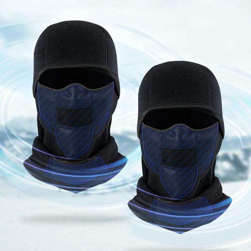 Outdoor Cycling Face Mask, 2 Counts Winter Windproof Warm Balaclava, Unisex Sports & Outdoor Clothes Accessories