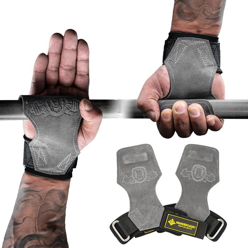 ANUEKLEAR Gy Straps Weight Lifting, Double Leather Lifting Straps for en Deadlift with Cushion Wrist Loop, Gy Lifting Wrist Wraps for Weightlifting