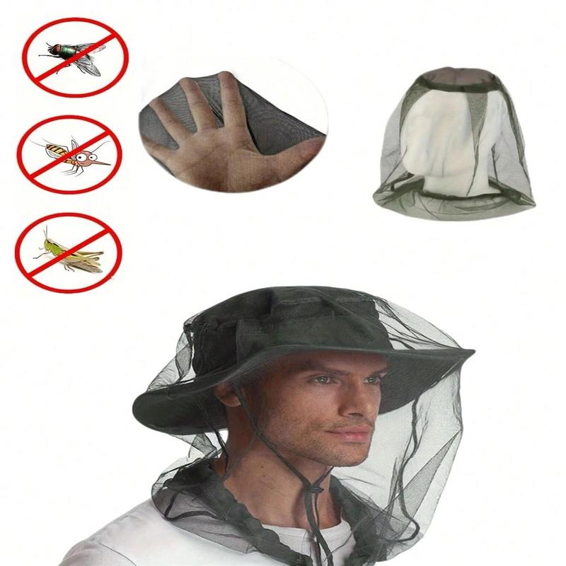 Mosquito Net Hat, Anti Mosquito Mesh Cap, Outdoor Hiking Camping Fishing Head Mesh Hood, Outdoor Accessories, Solocamping, Bikepacking, Glamping