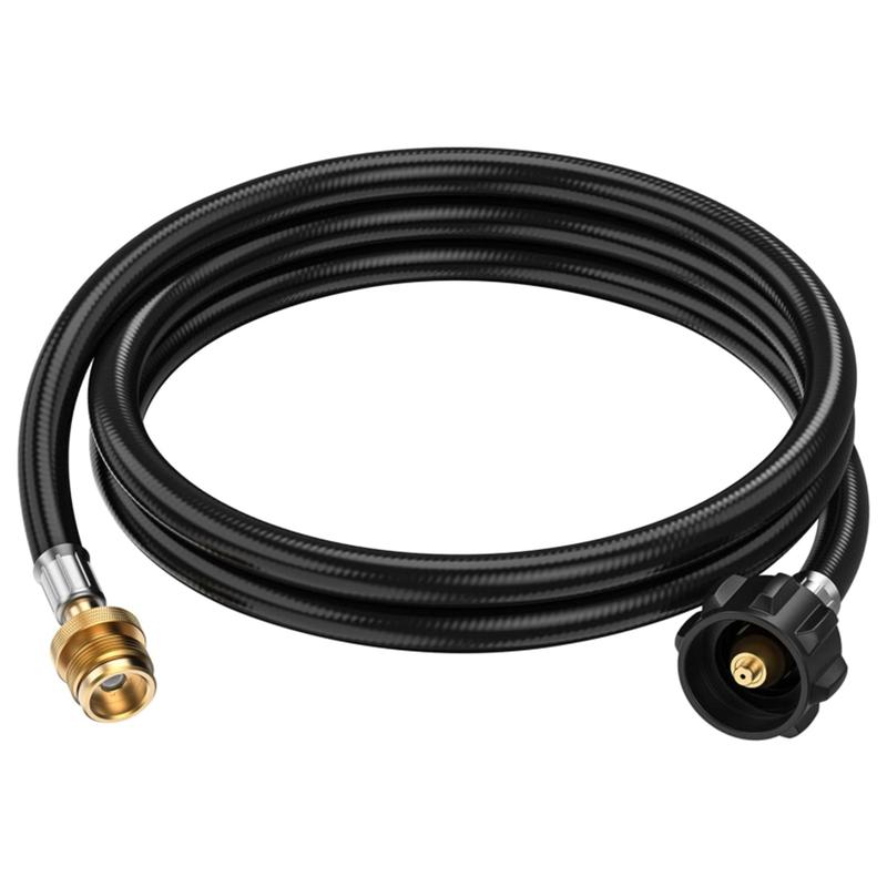 PatioGem Propane Hose, 4ft Adapter for 1lb to 20lb Tanks, Extension for Weber Coleman Blackstone Grill, Buddy Heater, Smoker, Camp Stove