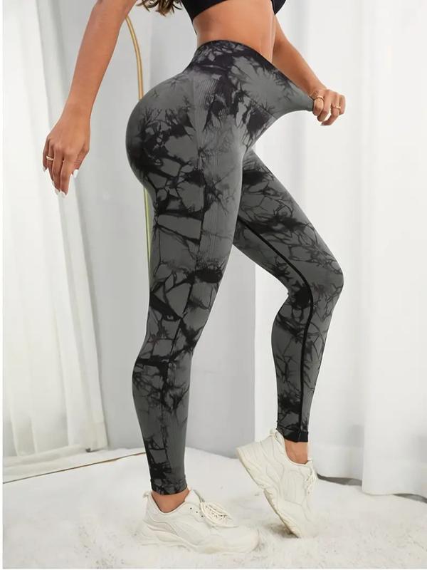 3 pack tie dye print high waisted workout leggings for women scrunch rear lifting high waist tummy control yoga athletic wear.