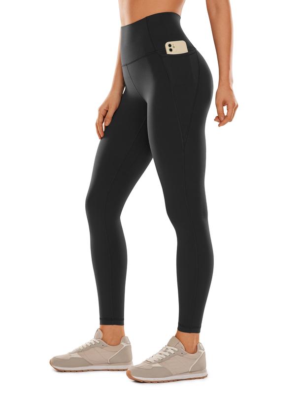 CRZ YOGA Womens Butterluxe Workout Leggings 28 Inches - High Waisted Gym Yoga Pants with Pockets Running Buttery Soft