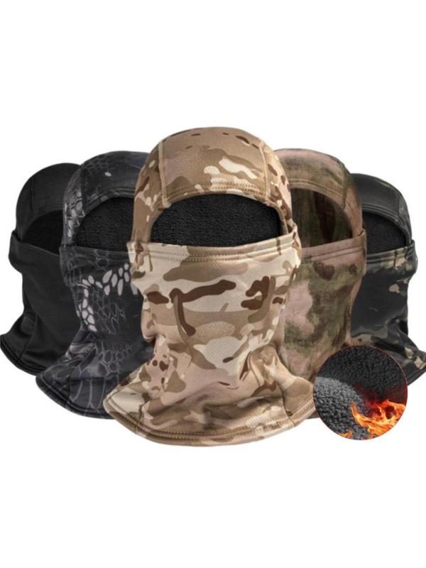 Camo Pattern Full Face Mask, 5pcs Breathable Balaclava Face Cover for Men & Women, Ski Mask, Outdoor Sports Face Mask for Cycling, Running, Hiking, Shiesty Mask Balaclava Face Mask