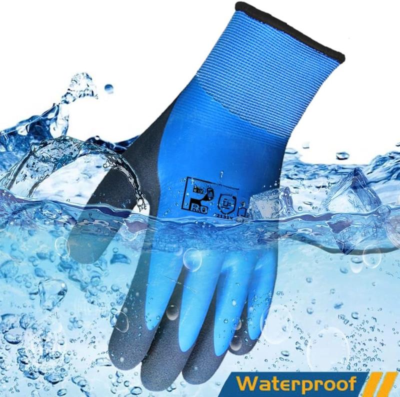 Waterproof Thermal Winter Work Gloves Fleece Liner Insulated Warm for Gardening Car Washing Fishing Outdoor