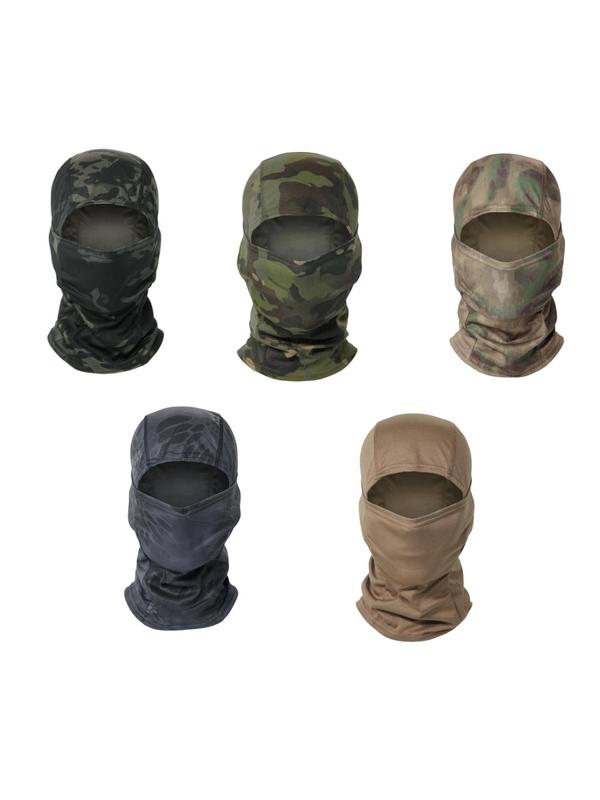 Camo Pattern Full Face Mask, 5pcs Breathable Balaclava Face Cover for Men & Women, Ski Mask, Outdoor Sports Face Mask for Cycling, Running, Hiking, Shiesty Mask Balaclava Face Mask