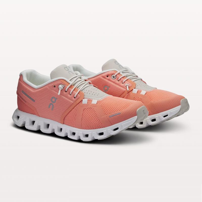 On Women's Cloud 5 Running Shoes, All White | Blueberry & Feather | Flamingo & Pearl - Full Size