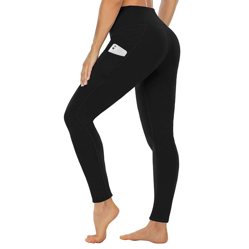 Women’s High Waist Gym Leggings with Pockets, Breathable Seamless Soft Comfy Skinny Pants Tummy Control Rear Lifting Yoga Activewear Sportswear Pants