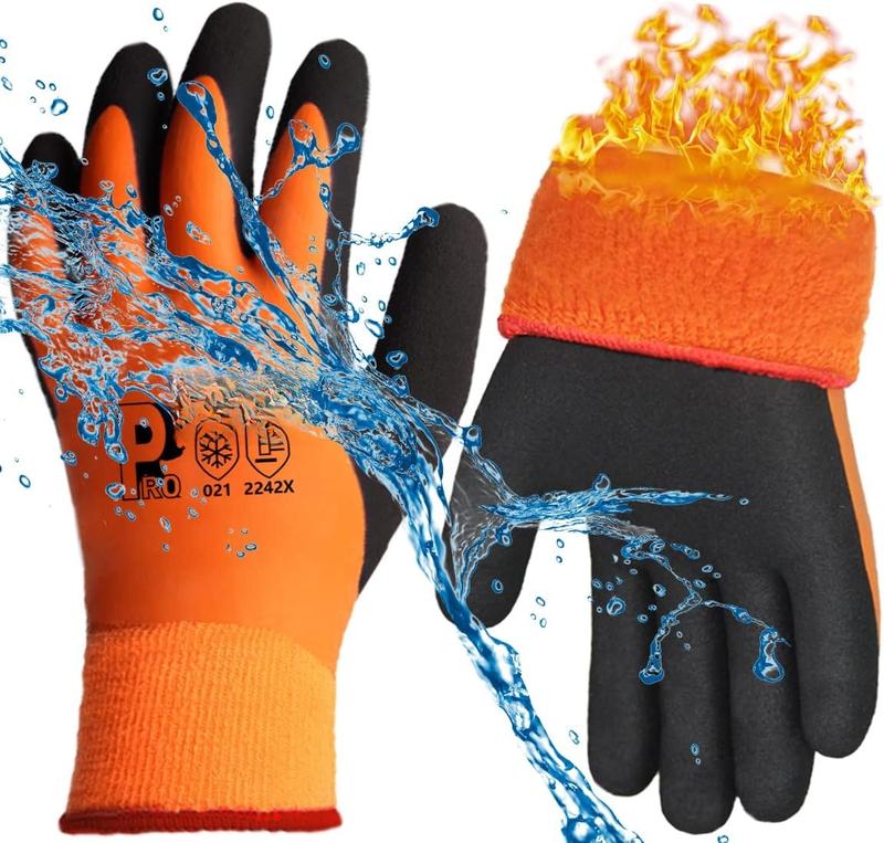 Waterproof Thermal Winter Work Gloves Fleece Liner Insulated Warm for Gardening Car Washing Fishing Outdoor