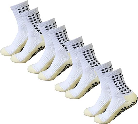 4PCS Men's Athletic Grip Sock Soccer for Men and Women, Non-slip Breathable Football Socks for Competition Training, Men Athletic Socks, Anti Slip Professional Sports Socks for Outdoors