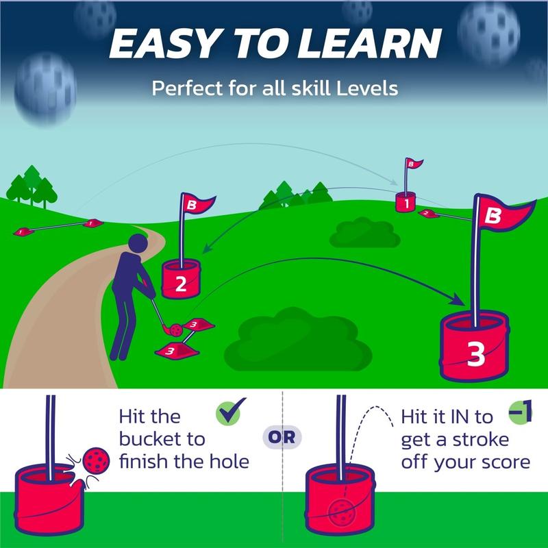 BucketGolf 9 Hole Set - #1 New Outdoor golf game for all levels