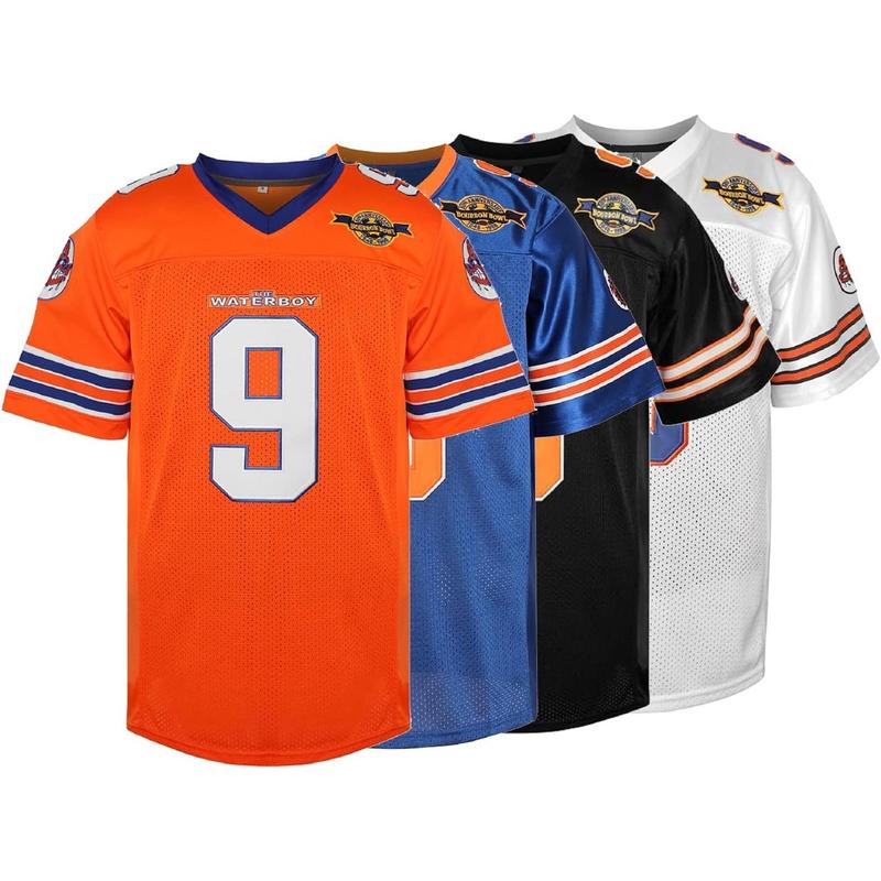 Football Jersey Men 9 Bobby Boucher The Waterboy Mud Dawgs Movie Jersey Adam Sandler