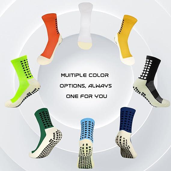 4PCS Men's Athletic Grip Sock Soccer for Men and Women, Non-slip Breathable Football Socks for Competition Training, Men Athletic Socks, Anti Slip Professional Sports Socks for Outdoors