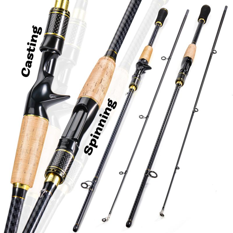 Sougayilang Spinning Casting Fishing Rod, Lightweight Ultra Portable with EVA and Cork Handle, Powerful Fishing Equipment for Freshwater and Saltwater