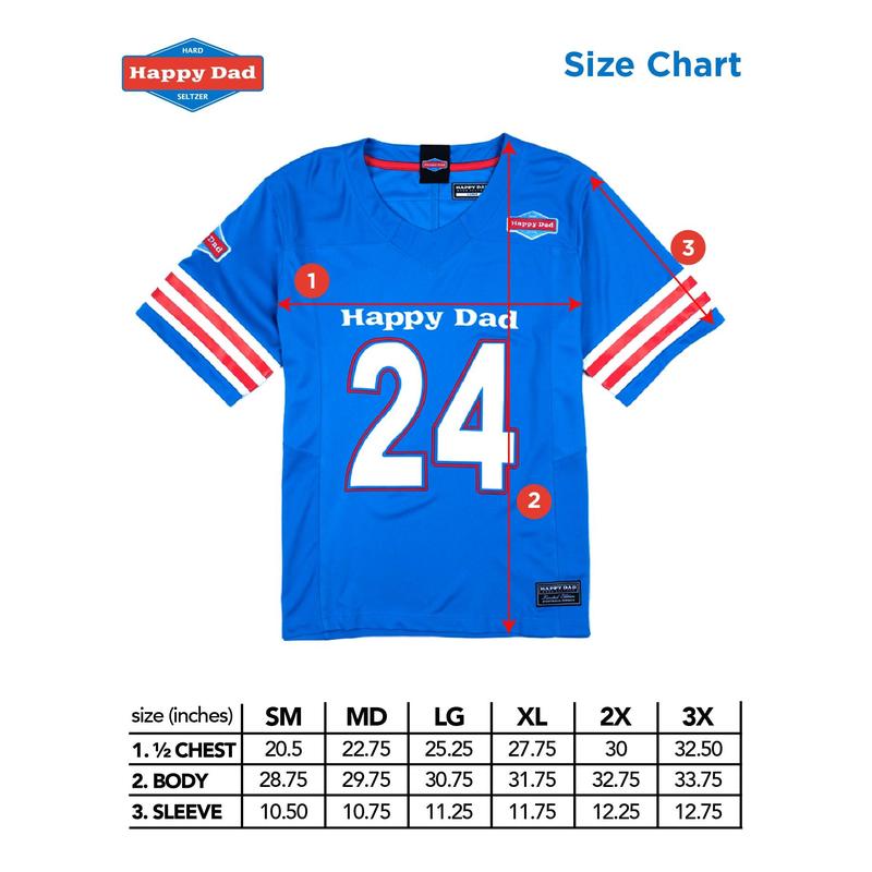 Happy Dad Football Jersey '24 (Blue)