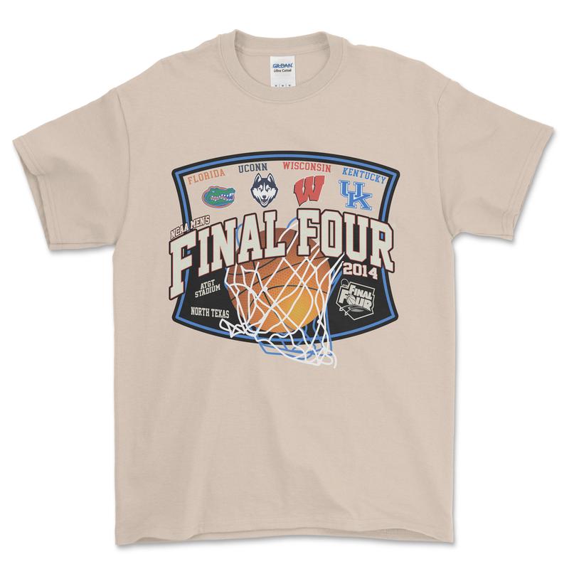 2014 NCAA Final Four T-Shirt, graphic vintage sports tees for men