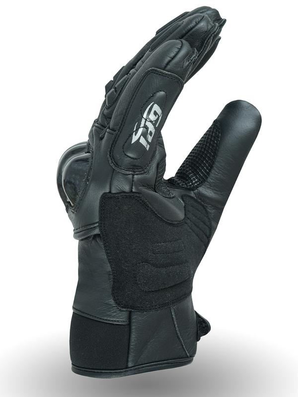 Pure Leather Motorcycle Full Black Gloves