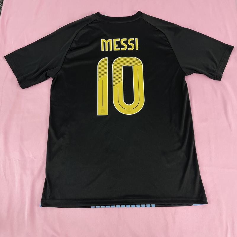 2024 Copa America Argentina Black Pre-Match Training Jersey 10# Messi Short Sleeve Soccer Jersey