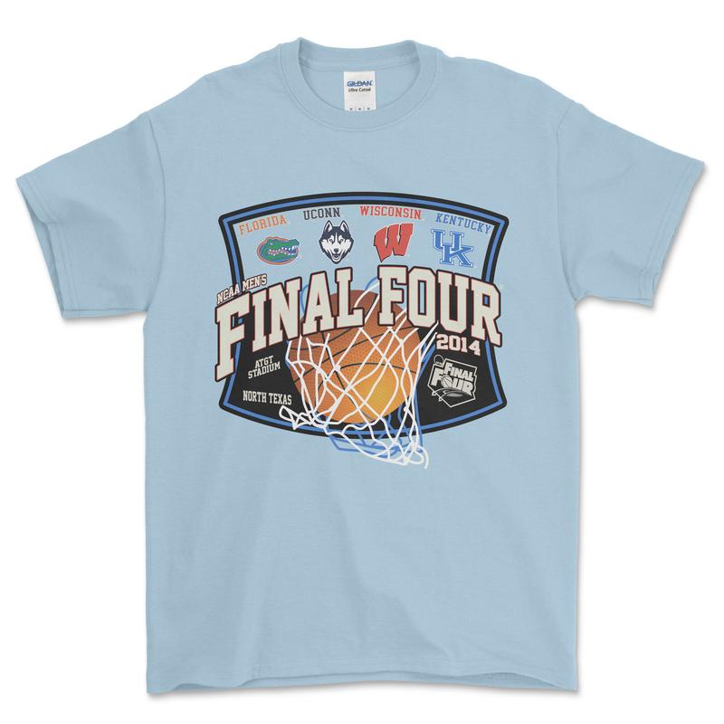 2014 NCAA Final Four T-Shirt, graphic vintage sports tees for men