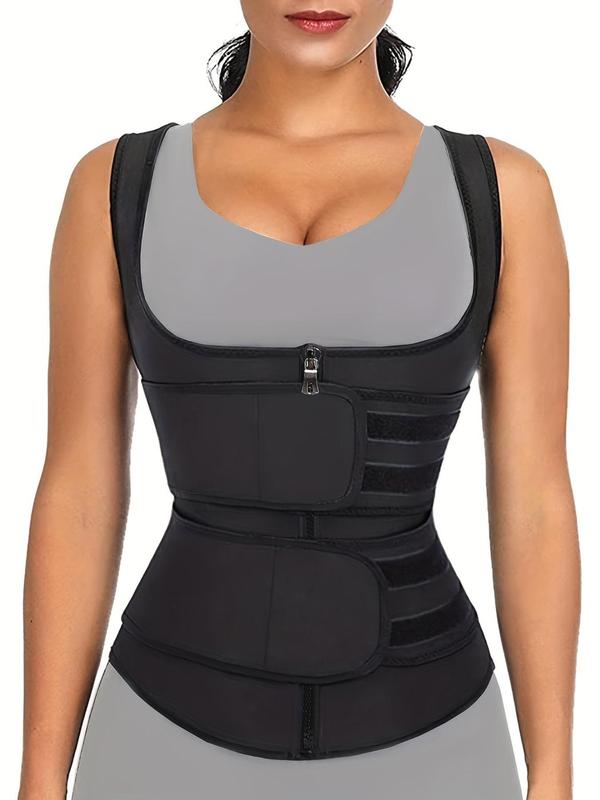 Women's Adjustable Waist Trainer Vest, 2-belted Waist Shapewear Top, Sports Fitness Yoga Running Vest, Please Purchase A Size Up