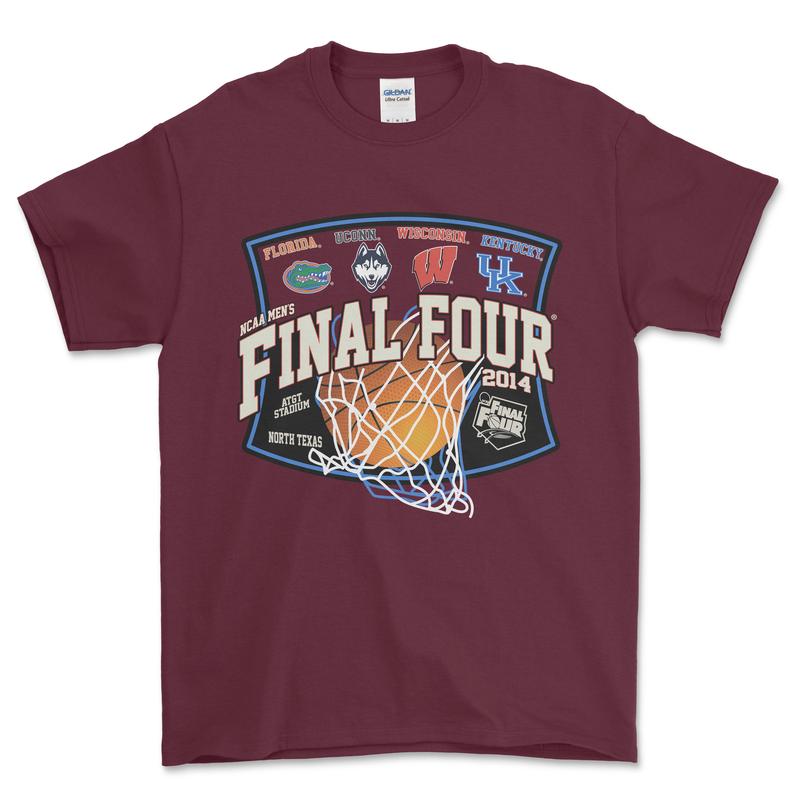 2014 NCAA Final Four T-Shirt, graphic vintage sports tees for men