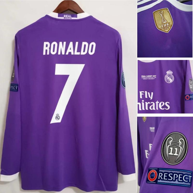 Football Jersey Vintage No. 7 RONALDO Sports Clothing Long Sleeve Soccer Jersey Breathable and jersey outfit retro jersey black short Home Soccer