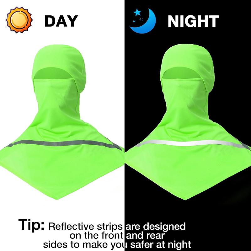 4 count Summer Balaclava Sun Protection Full Face Balaclava with Reflective Strip Cooling Breathable Long Neck Covers