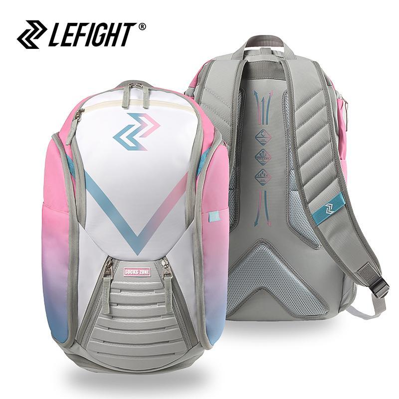 LEFIGHT Hoops Elite Pro Basketball Backpack with Wet and Dry Separation Compartment and Ball Rack