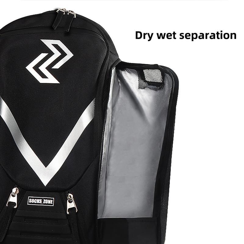 LEFIGHT Hoops Elite Pro Basketball Backpack with Wet and Dry Separation Compartment and Ball Rack