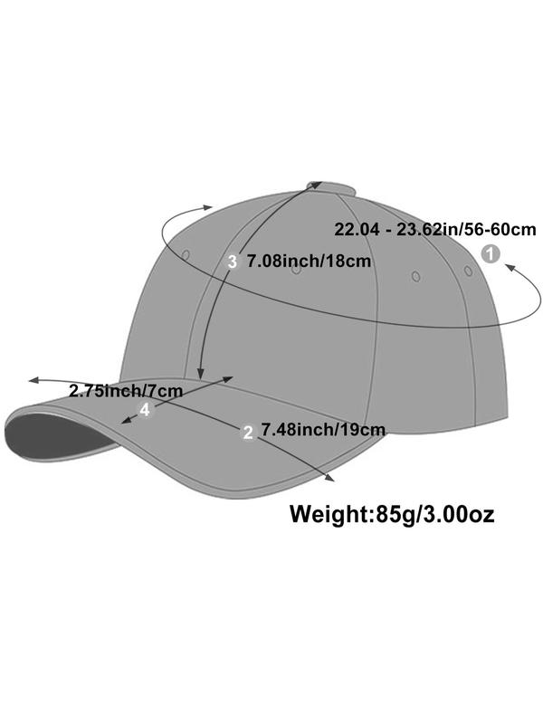 Letter Embroidered Baseball Cap, Casual Outdoor Sports Hat for Men & Women, Adjustable Sun Protection Hat for Daily Used