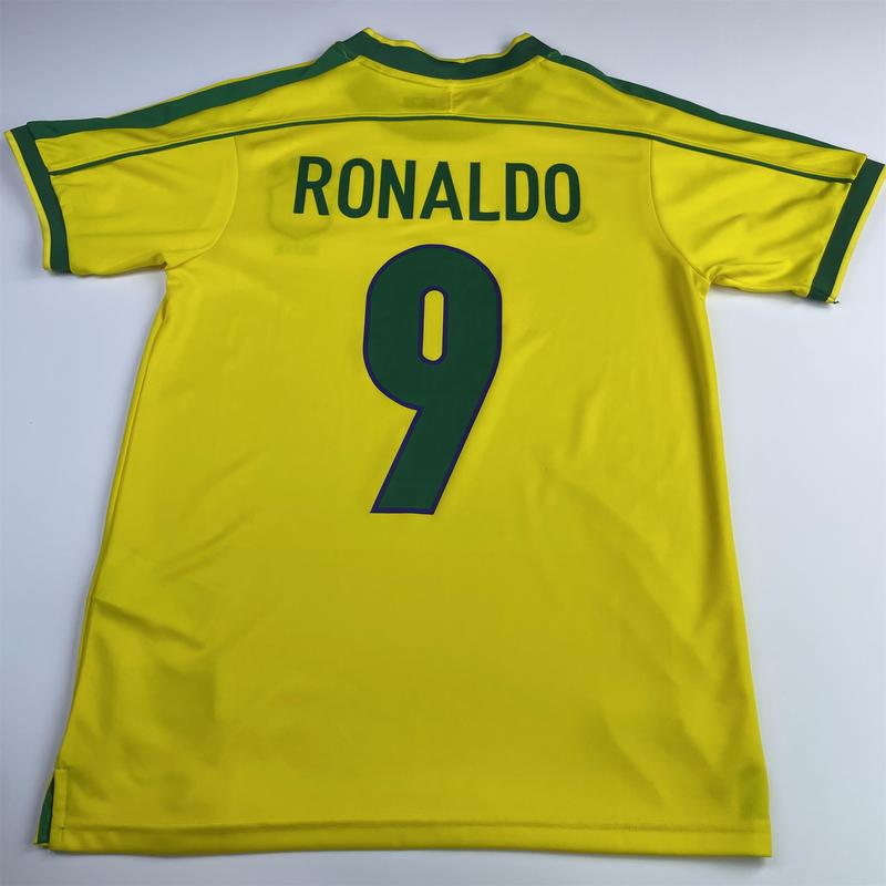 World Cup Brazil jersey No. 9 Ronaldo national football team uniform Rivaldo short-sleeved football jersey