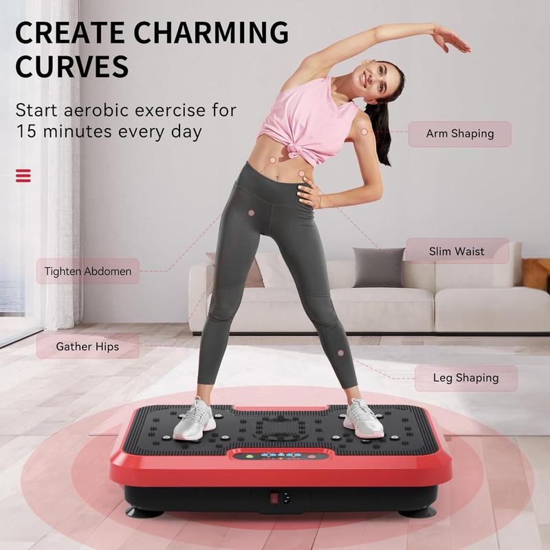 Vibration Plate Exercise Machine, Pro Waver Vibration Plate Platform for Lymphatic Drainage, Helps  Shaping Toning & Wellness, Whole  Shake Workout Equipment for Home Gym