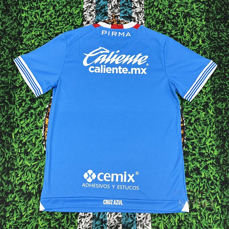 2425 CRUZ AZUL Second Away Red Short Sleeve Top Football Jerseys LIGAMX Fan Edition