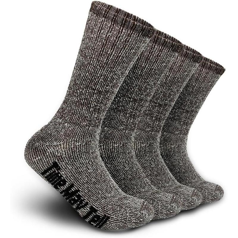 Mens Merino Wool Hiking Cushion Socks Thermal Warm Crew Winter Boot Socks Pack (2 4 Pair,6-13 Size)