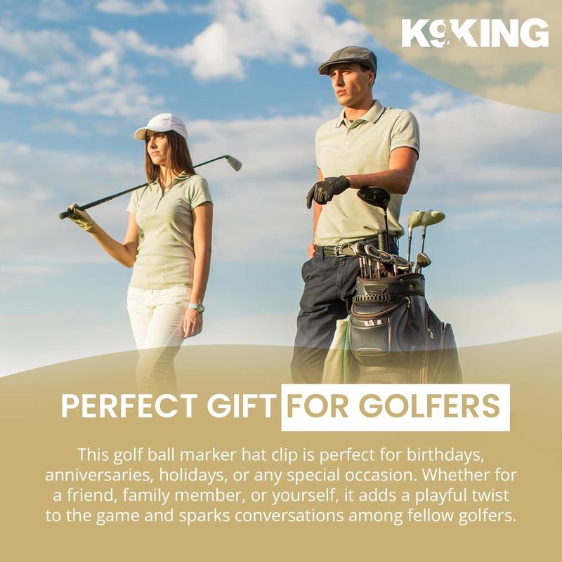 Elevate Your Golf Style with K9King's 12 Gauge Shotgun Shell Golf Ball Marker and Hat Clip Set - Stand Out on Green with Precision Golf Markers, Divot Tool, Hat Clip – Perfect for Accuracy and Style