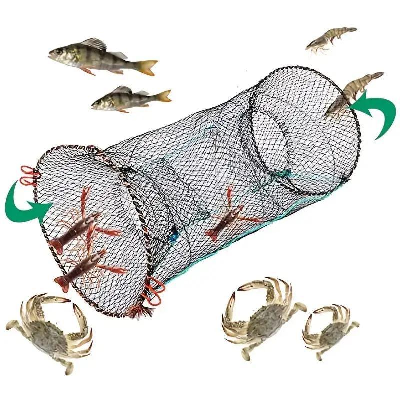 Foldable Fishing Net, 1 Count Multi-size Portable Lightweight Durable Shrimp Crab Fishing Trap, Fishing Accessories for Fishing Enthusiasts Outdoor