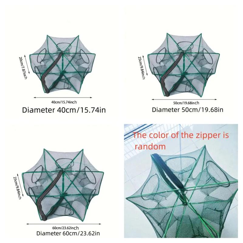 Foldable Fishing Net, 1 Count Multi-size Portable Lightweight Durable Shrimp Crab Fishing Trap, Fishing Accessories for Fishing Enthusiasts Outdoor