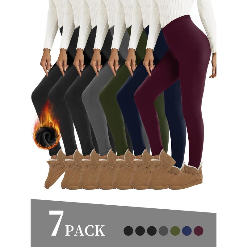 1-Pack Ultra Soft Fleece Lined Thermal Leggings - Women's Full-Length Yoga Pants for Winter Hiking, Running, and Fashionable Activewear - Soft, Stretchy, Warm, and Breathable with Assorted Colors and Sizes